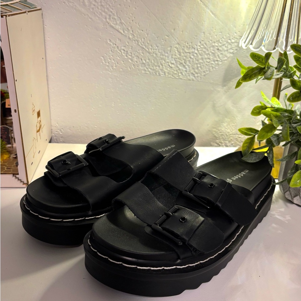 Madden Girl Black Platform Sandals
